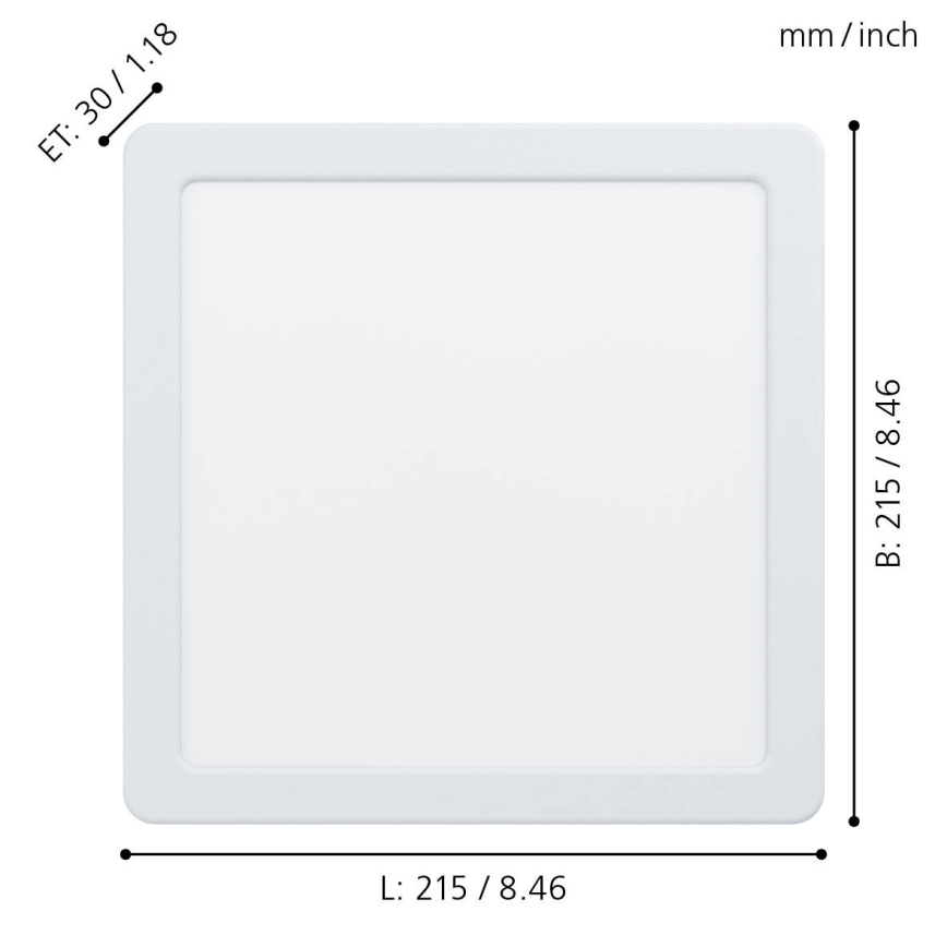 Eglo - LED Recessed light LED/16,5W/230V