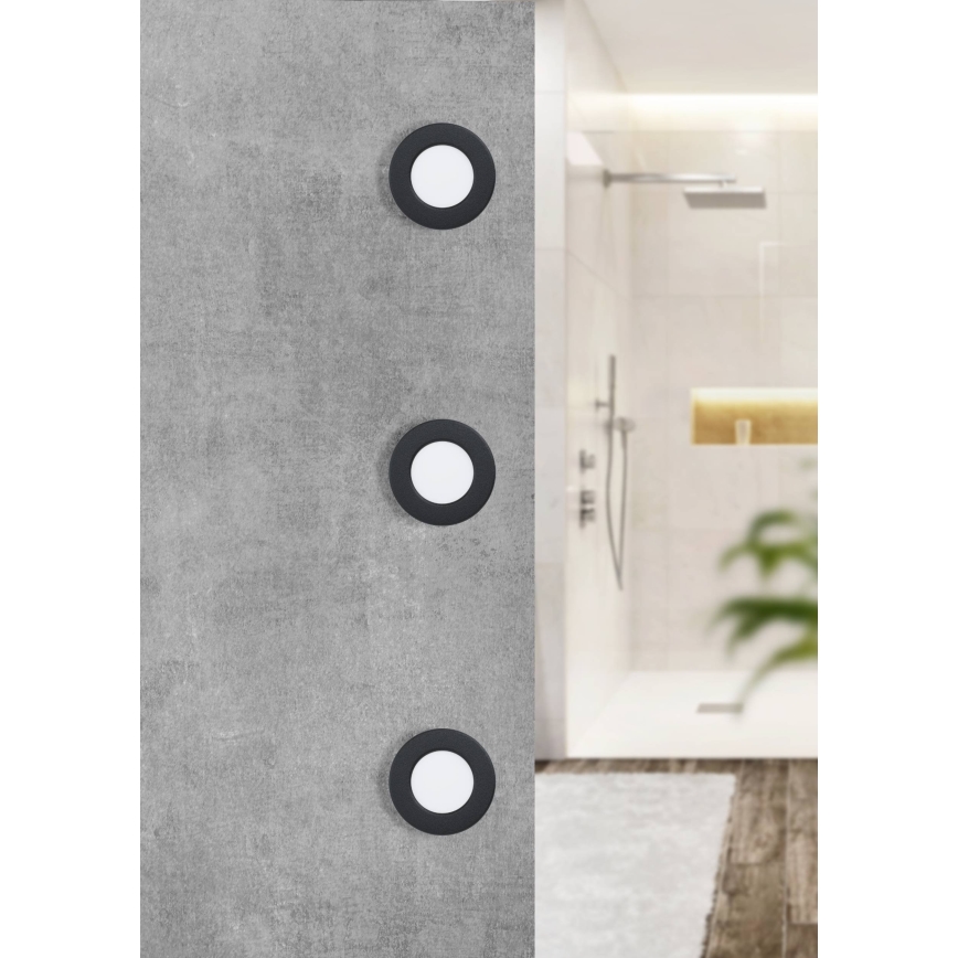 Eglo - LED bathroom recessed downlight LED/2.7W/230V IP44 Ø 8.6 cm