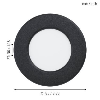 Eglo - LED Bathroom recessed light LED/2,7W/230V IP44