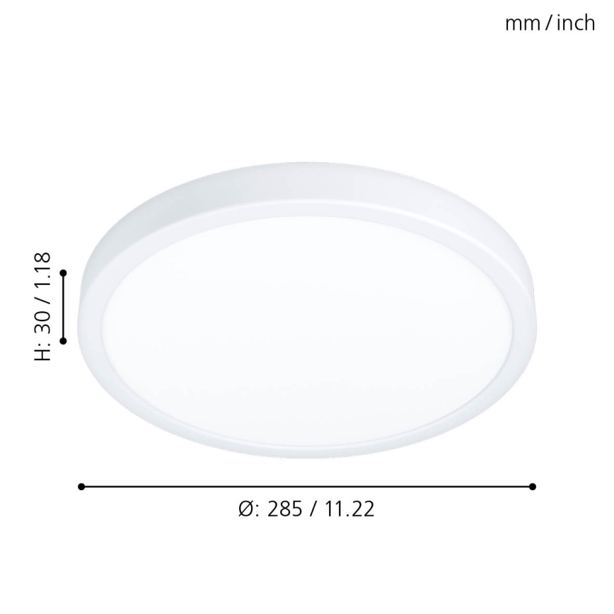 Eglo - LED Bathroom ceiling light LED/20W/230V IP44