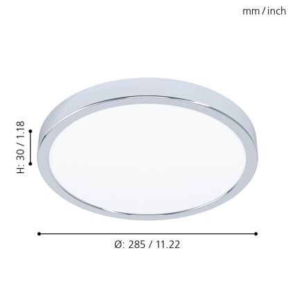 Eglo - LED Bathroom ceiling light LED/20W/230V IP44