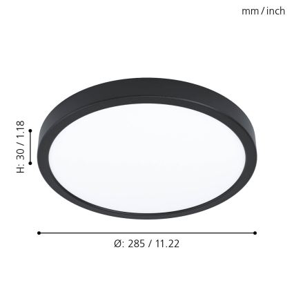 Eglo - LED Bathroom ceiling light LED/20W/230V IP44