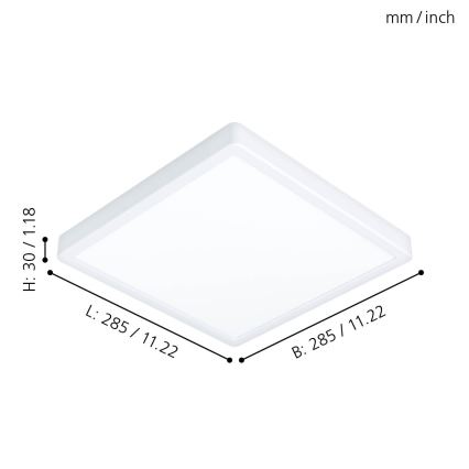 Eglo - LED Bathroom ceiling light LED/20W/230V IP44