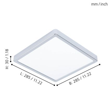 Eglo - LED Bathroom ceiling light LED/20W/230V IP44
