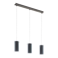 Eglo 99286 - PINTO TEXTIL cable-hung pendant light 3xE27/16W/230V