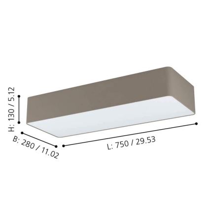Eglo 99301 - POSADERRA Ceiling Light 3xE27/28W/230V