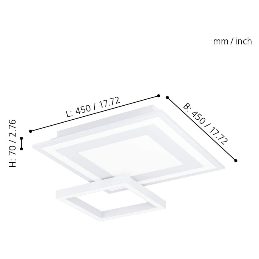 Eglo - LED RGB Dimmable ceiling light SAVATAEILA-C LED/20W/230V