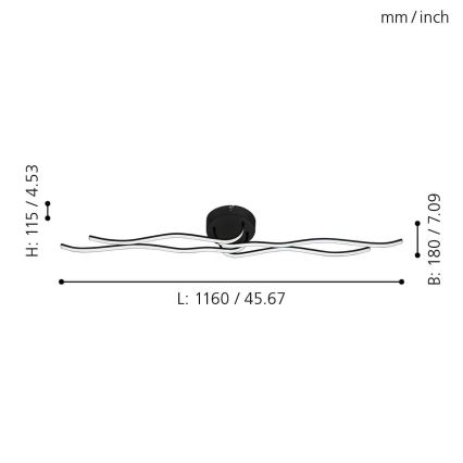 Eglo - LED Surface-mounted chandelier  LED/36W/230V