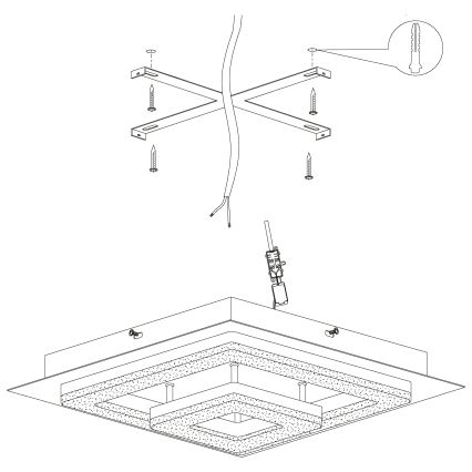 Eglo - LED Ceiling light LED/12W/230V