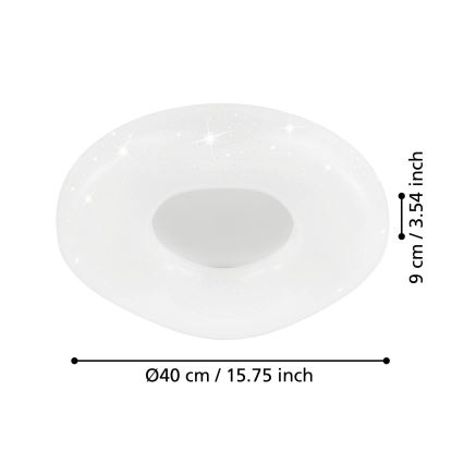 Eglo - LED Dimmable ceiling light LED/18W/230V + remote control