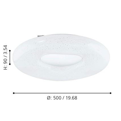 Eglo - LED Dimmable ceiling light LED/24W/230V + remote control