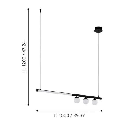 Eglo - LED Chandelier on a string LED/22W/230V