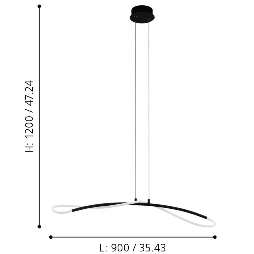Eglo - LED Chandelier on a string LED/20W/230V