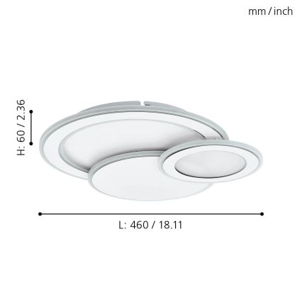 Eglo - LED ceiling light 3xLED/11W/230V