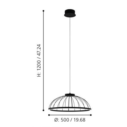 Eglo - LED Chandelier on a string LED/27W/230V