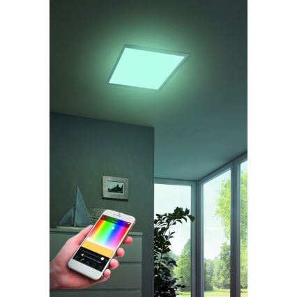 Eglo - LED RGB Dimmable Ceiling Light SALOBRENA-C LED/16W/230V 30x30 cm + Remote Control