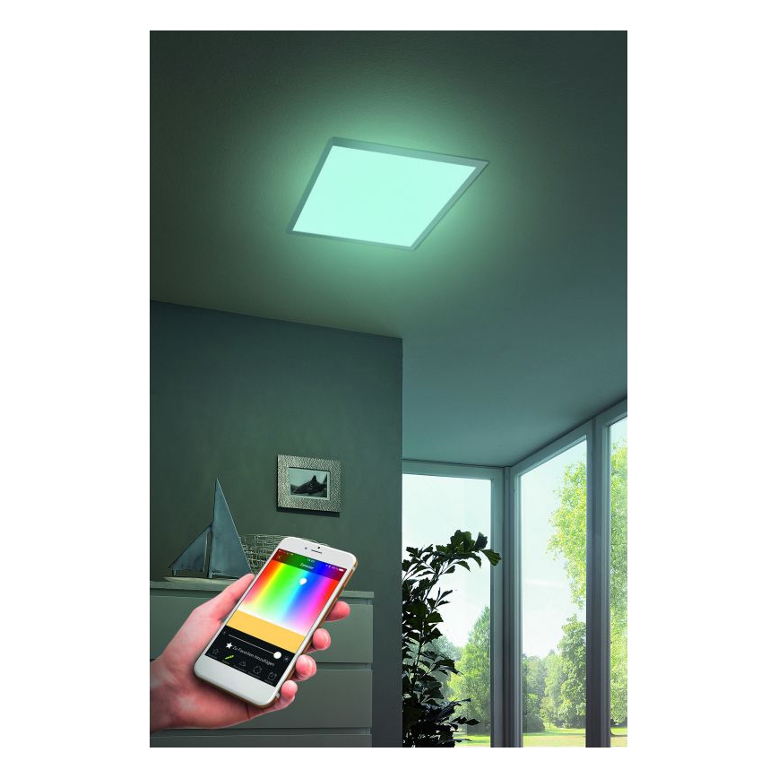 Eglo - LED RGB Dimmable Ceiling Light SALOBRENA-C LED/16W/230V 30x30 cm + Remote Control