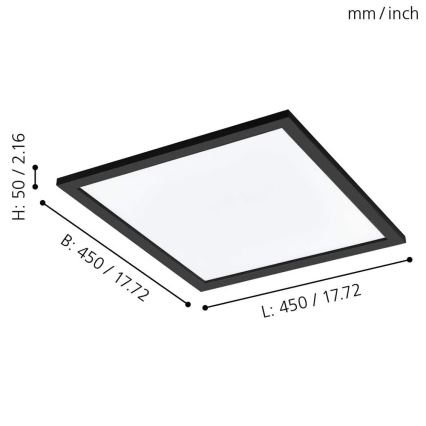 Eglo - LED RGBW Dimmable ceiling light SALOBRENA-C LED/20W/230V + remote control