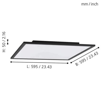 Eglo - LED RGB Dimmable ceiling light SALOBRENA-C LED/30,5W/230V + remote control