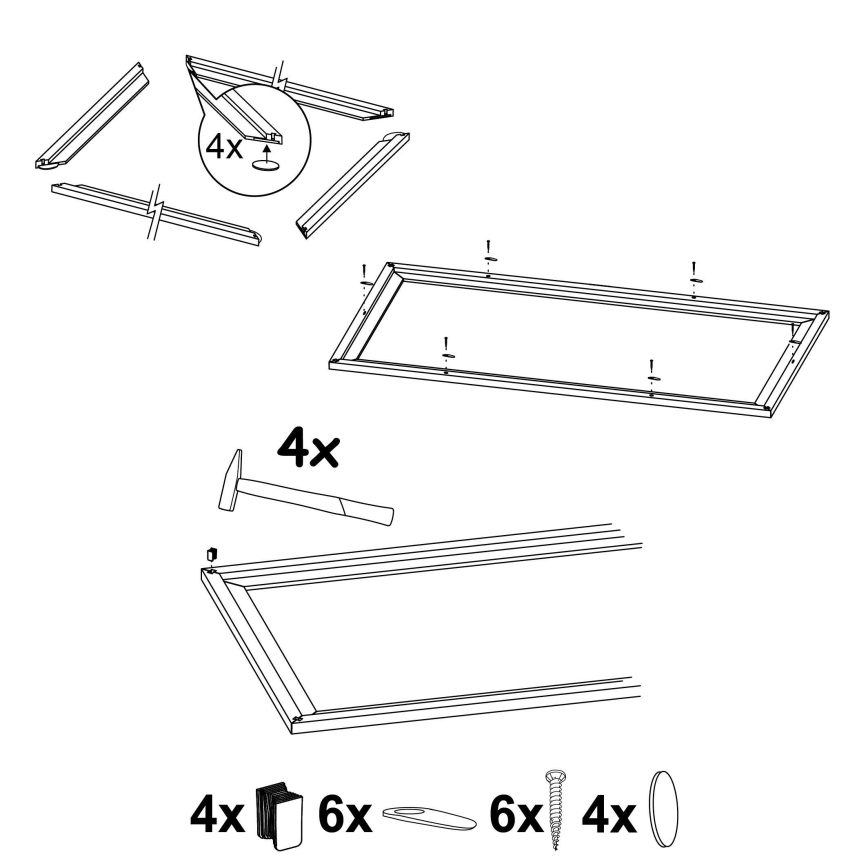 Eglo - Frame for light SALOBRENA 300x1200 mm