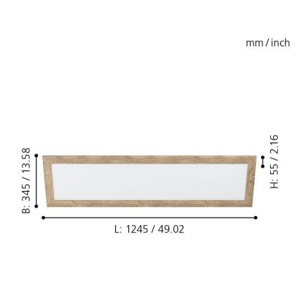 Eglo - LED Ceiling light LED/32W/230V 345x1245 mm