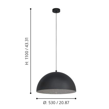 Eglo - Chandelier on a string 1xE27/40W/230V