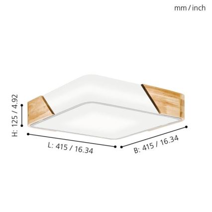 Eglo 99459 - Ceiling light GRIMALDINO 2xE27/28W/230V