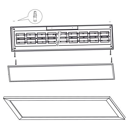 Eglo - LED Ceiling light LED/32W/230V 345x1245 mm