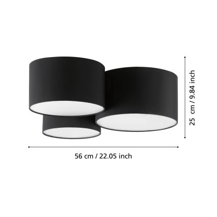 Eglo - Ceiling light 3xE27/60W/230V