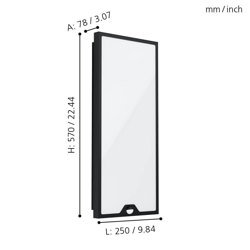 Eglo - LED Outdoor wall light with a sensor  LED/18,5W/230V IP44