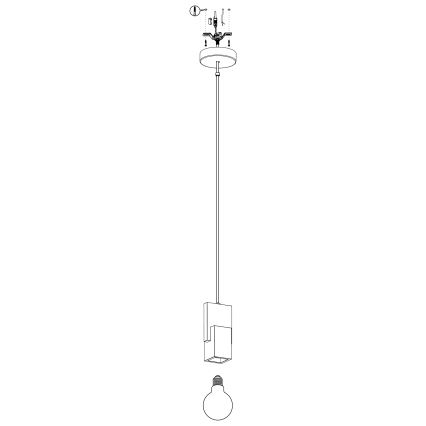 Eglo 99531 - LOBATIA cable-suspended pendant 1xE27/40W/230V