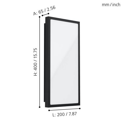 Eglo - LED Outdoor wall light LED/16W/230V IP44