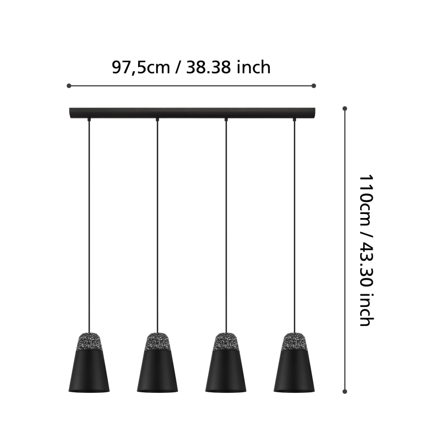 Eglo - Chandelier on a string 4xE27/40W/230V