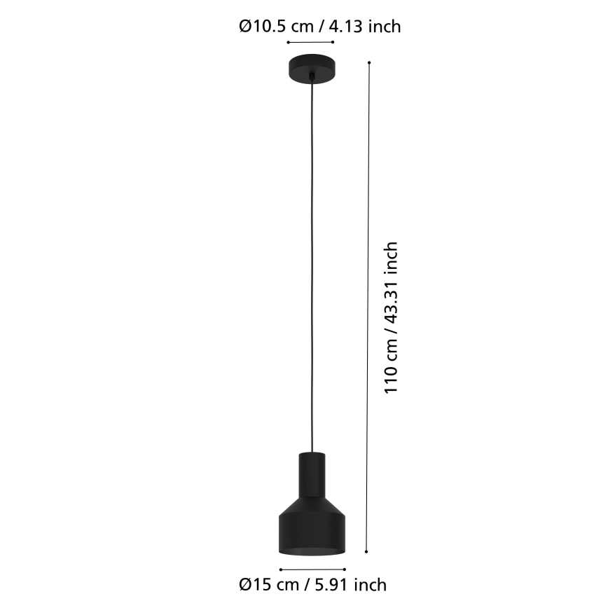 Eglo - Chandelier on a string 1xE27/40W/230V