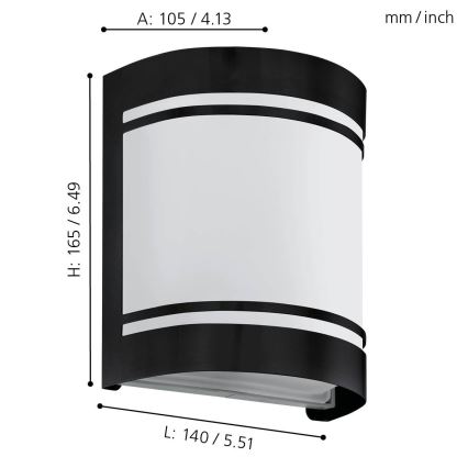 Eglo - Outdoor wall light 1xE27/40W/230V IP44