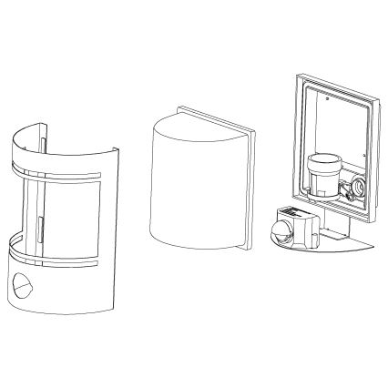 Eglo - Outdoor wall light with a sensor 1xE27/40W/230V IP44