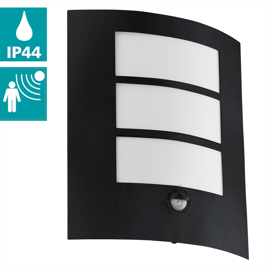 Eglo - Outdoor wall light with a sensor 1xE27/40W/230V IP44