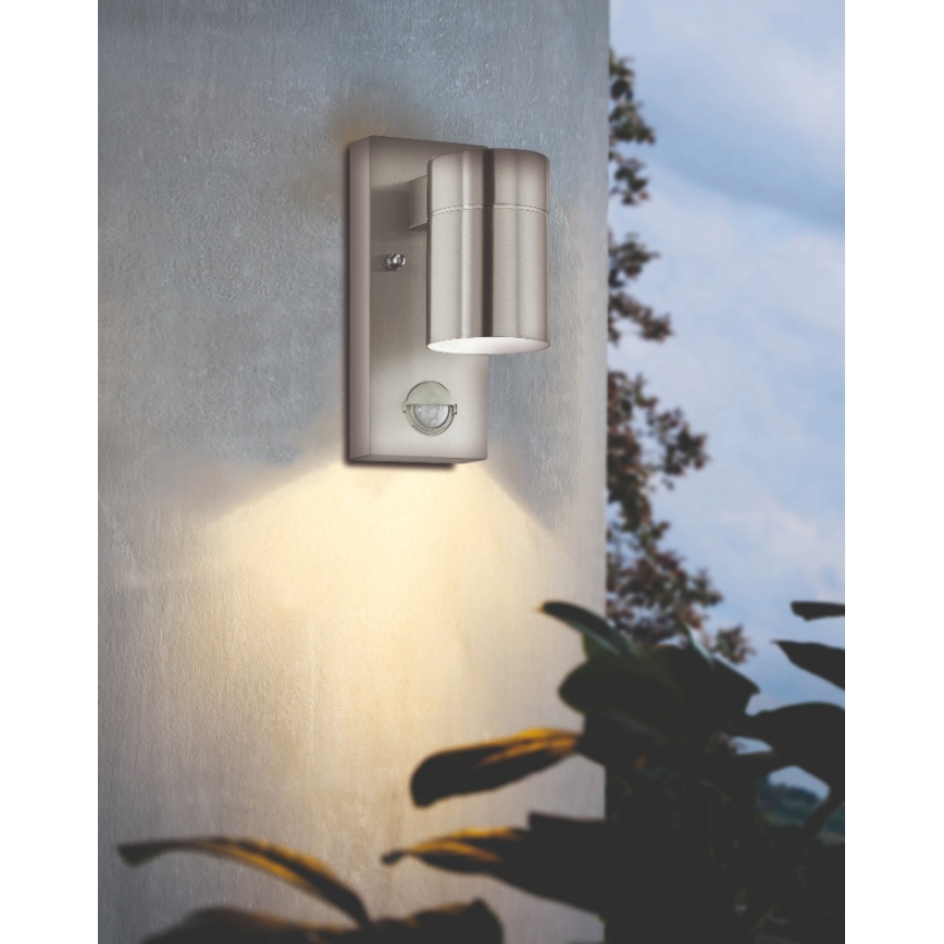 Eglo - LED Outdoor wall light with a sensor 1xGU10/3W/230V IP44