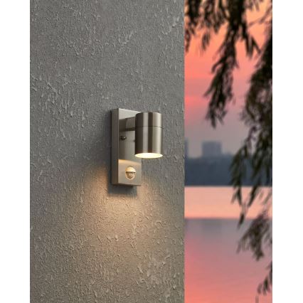 Eglo - LED Outdoor wall light with a sensor 1xGU10/3W/230V IP44