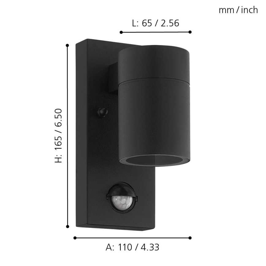 Eglo - LED Outdoor wall light with a sensor 1xGU10/3W/230V IP44