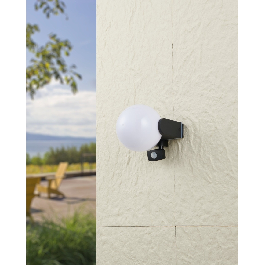 Eglo 99573 - Outdoor wall light with sensor RUBIO 1xE27/15W/230V IP44