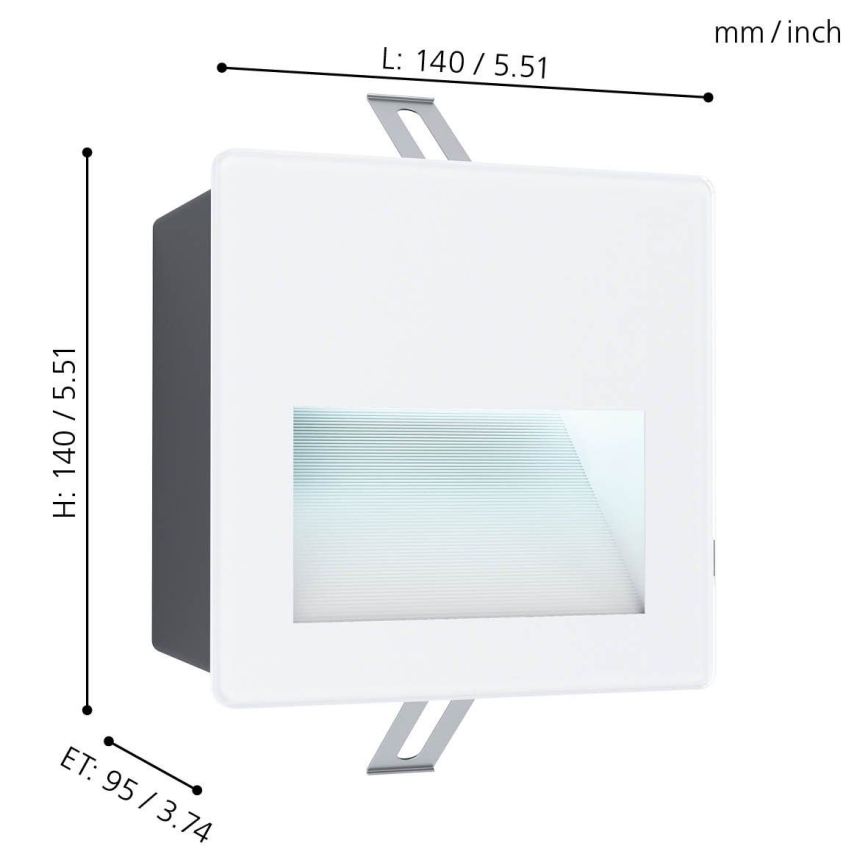 Eglo - LED Outdoor recessed light LED/3,7W/230V IP65 white