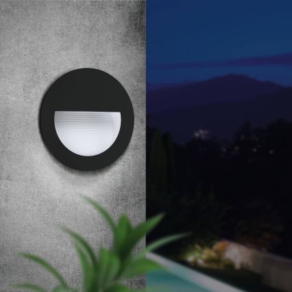 Eglo - LED Outdoor recessed light LED/2,5W/230V IP65 black
