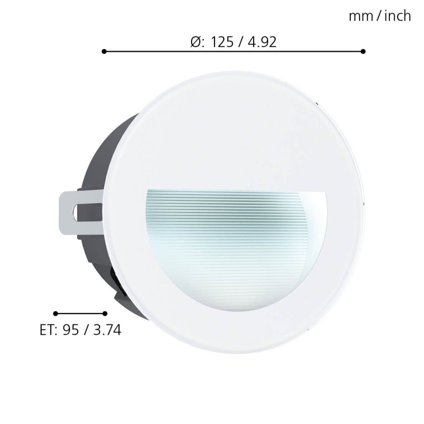 Eglo - LED Outdoor recessed light LED/2,5W/230V IP65 white