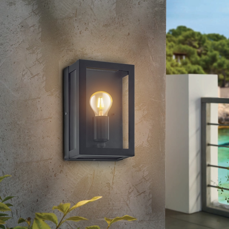Eglo - Outdoor wall light with a sensor 1xE27/60W/230V IP44
