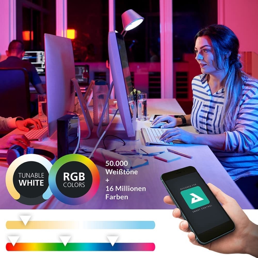 Eglo - LED RGBW Dimmable ceiling light LED/16W/230V ZigBee