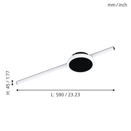 Eglo - LED Ceiling light 1xLED/6,3W/230V + 1xLED/5,4W