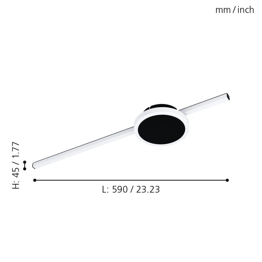 Eglo - LED Ceiling light 1xLED/6,3W/230V + 1xLED/5,4W