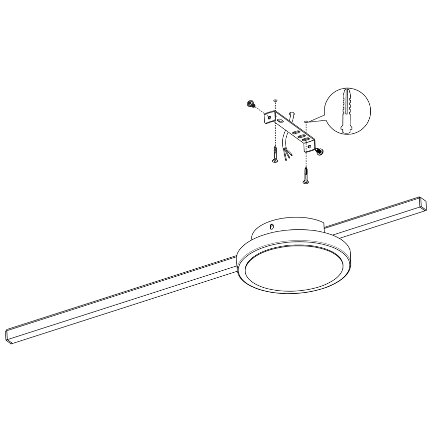 Eglo - LED Ceiling light 1xLED/6,3W/230V + 1xLED/5,4W