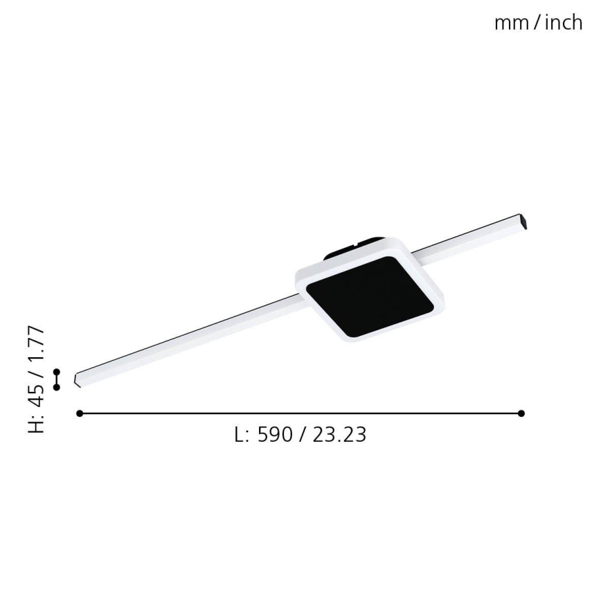 Eglo - LED Ceiling light 1xLED/6,3W/230V + 1xLED/5,4W